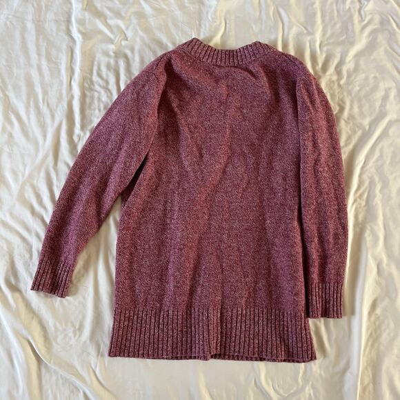 Athleta Soft Wool Cashmere Red V Neck Pullover Sweater Wmns S Preppy Casual - Picture 6 of 9